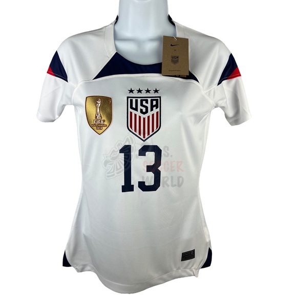 🌟 New 2022/23 USA USWNT Women's HOME Soccer Jersey MORGAN #13 🇺🇸 - Picture 2 of 7